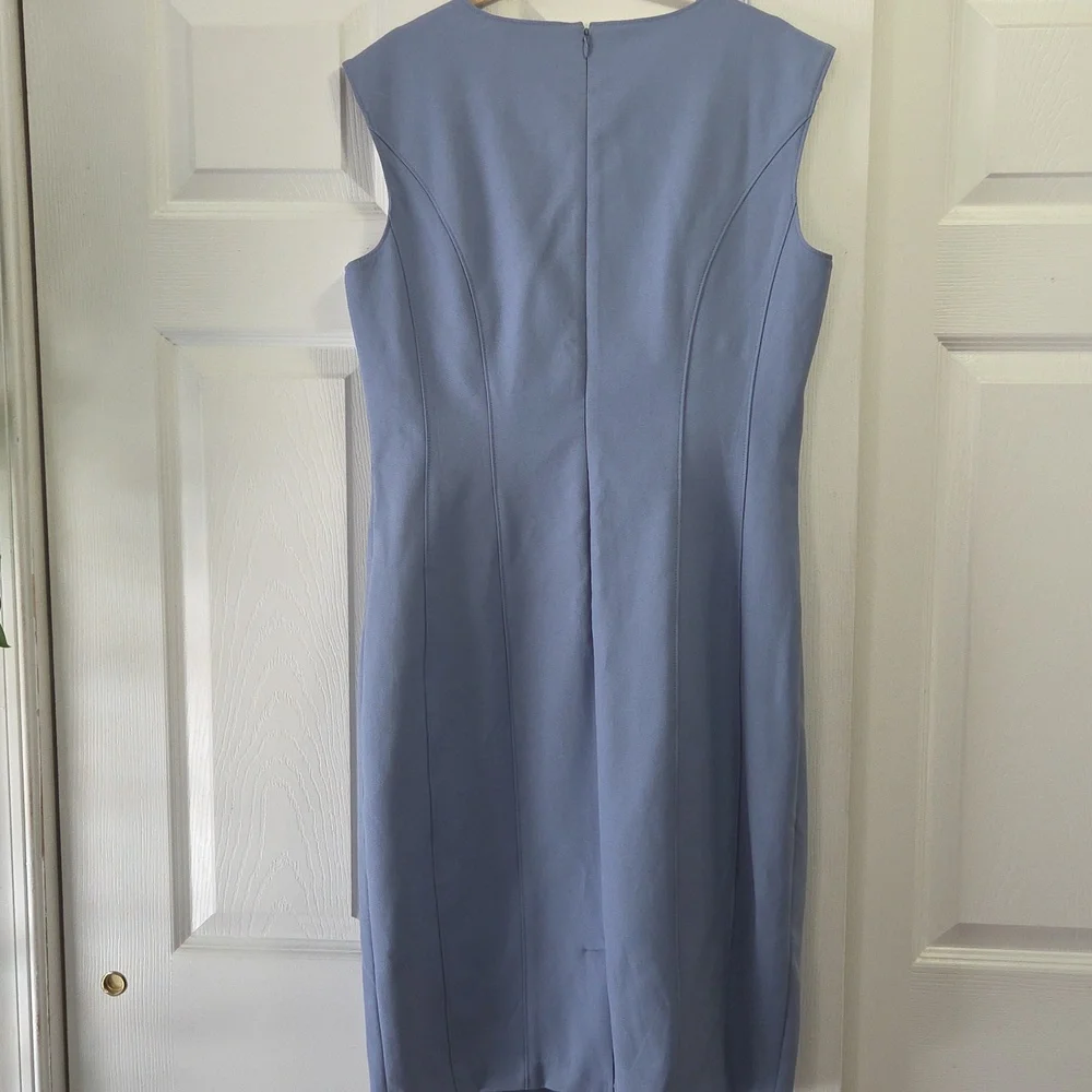 White House Black Market Light Blue Comfort Stretch Sheath Dress